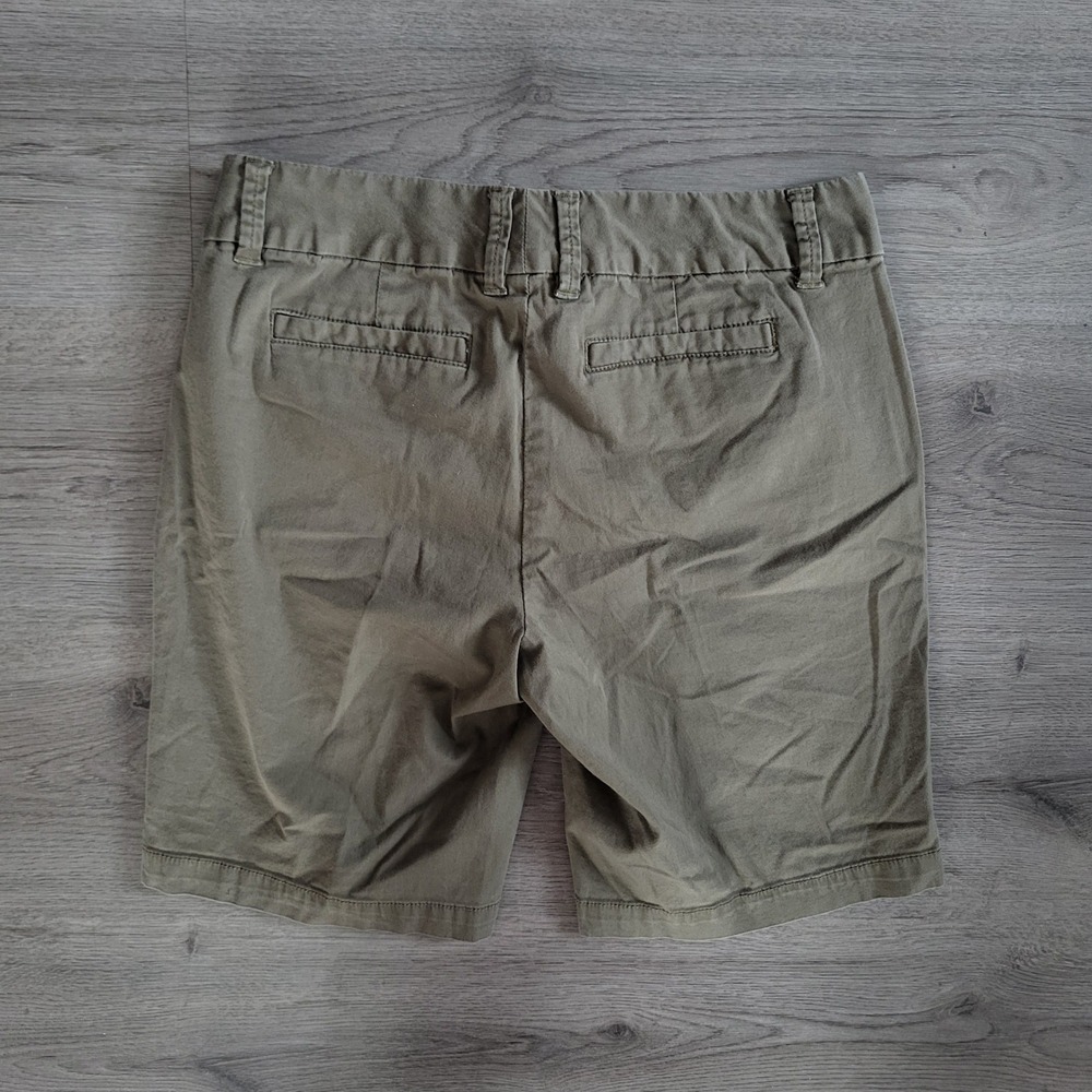GH Bass & Co Womens Olive Green Chino Shorts Stretch Cotton Size 8 Earthy Casual - Picture 6 of 6